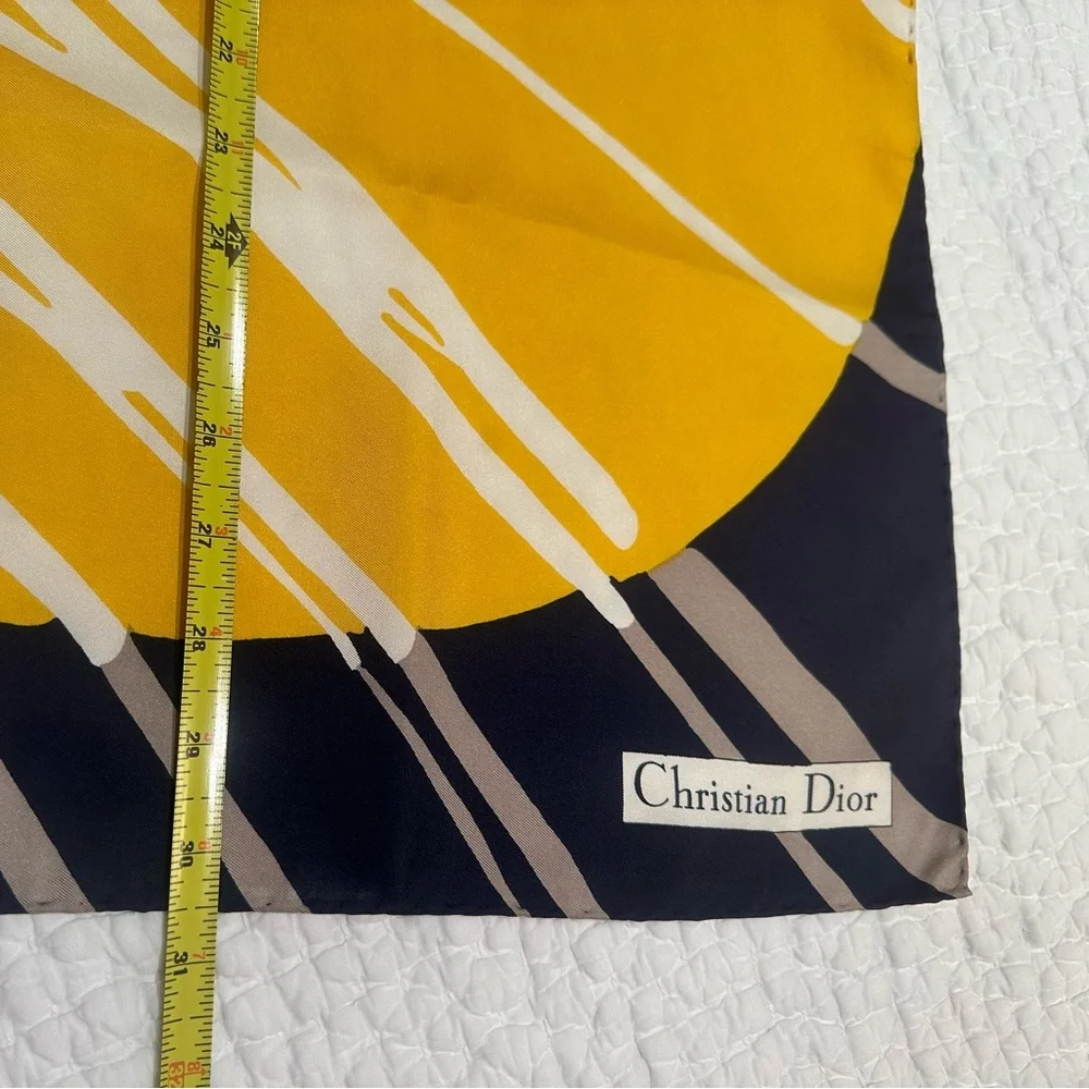 CHRISTIAN DIOR VINTAGE Silk Scarf - 30” x 30.5”
